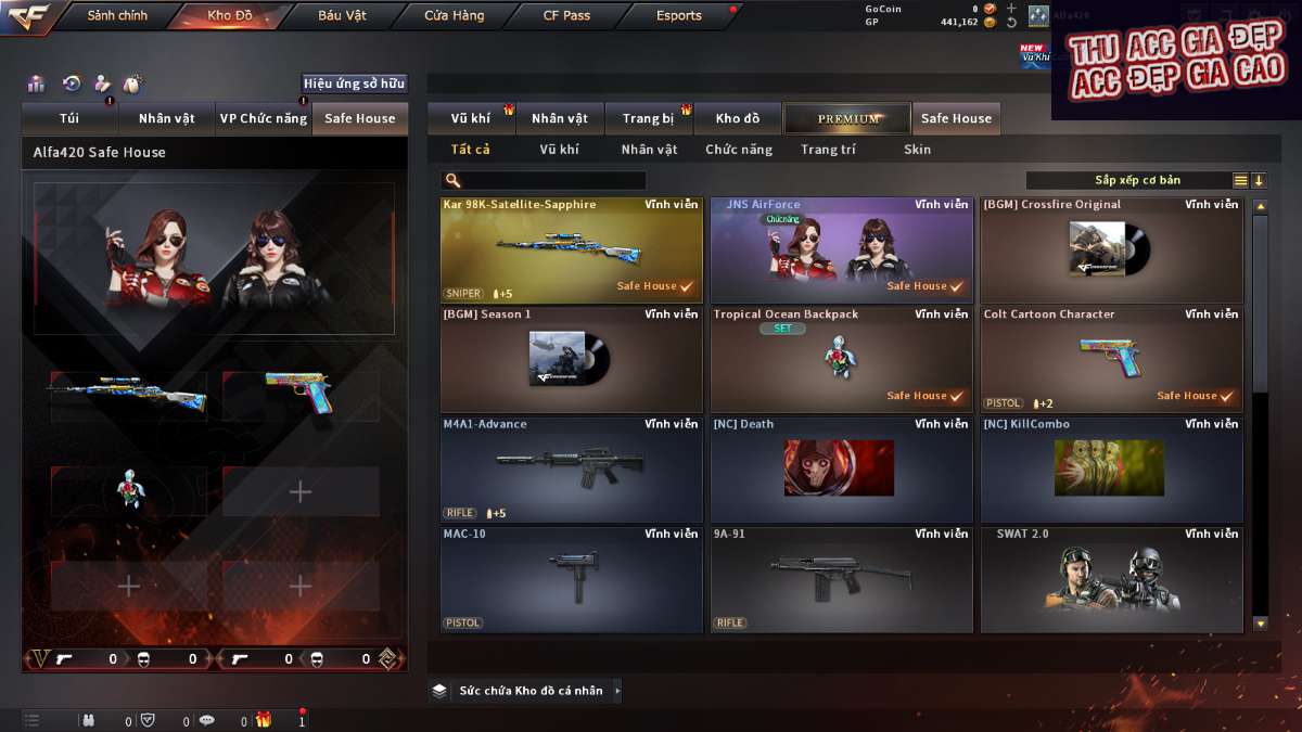 shop acc cf uy tin gia re